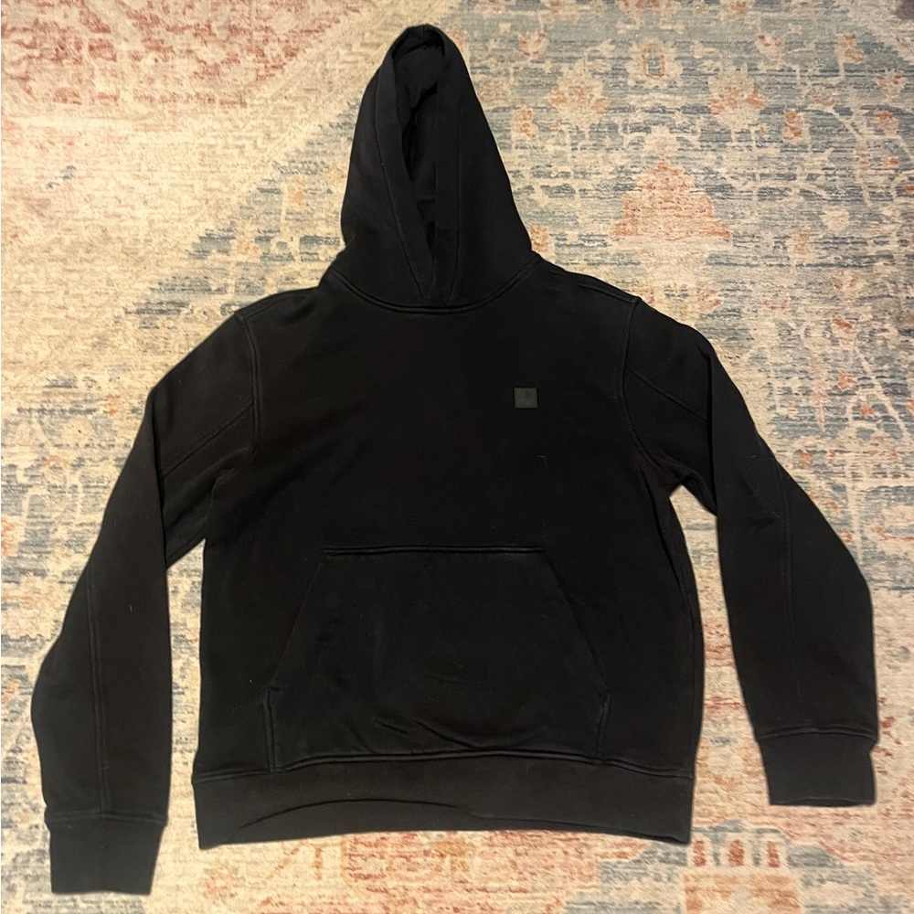 H&M Men’s Black Rose Embroidered Hoodie - Size Medium (Fits Small)